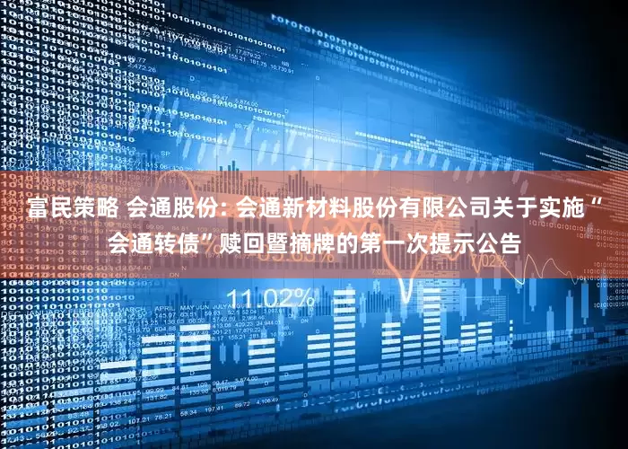 富民策略 会通股份: 会通新材料股份有限公司关于实施“会通转债”赎回暨摘牌的第一次提示公告